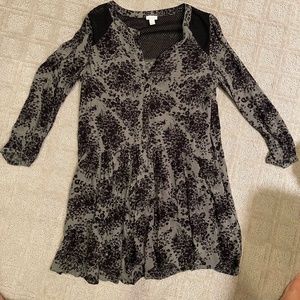 Green floral dress